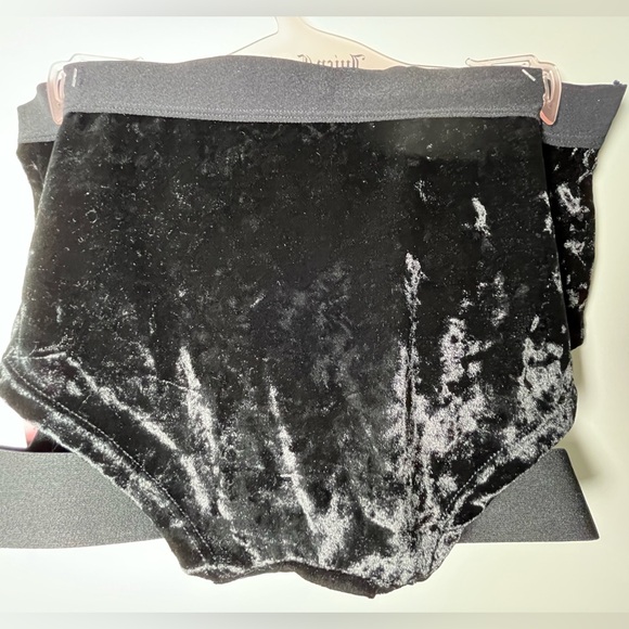 Juicy Couture Crushed Jersey Velvet Bra and Underwear Set - Black - Picture 3 of 16